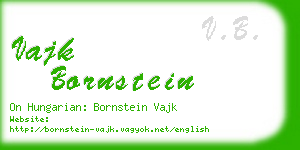 vajk bornstein business card